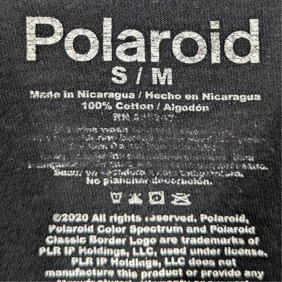 Polaroid Women’s S/M Black Cropped Long Sleeve Graphic T-Shirt Scenic Photo Tee - Picture 3 of 5